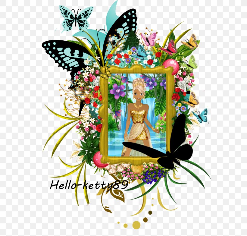Floral Design Butterfly Fairy, PNG, 580x783px, Floral Design, Art, Butterfly, Fairy, Fictional Character Download Free