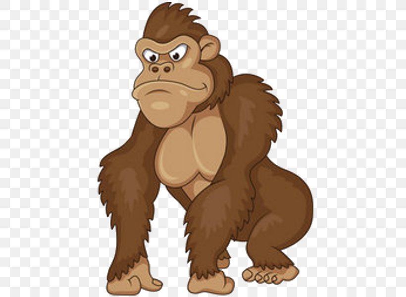 Gorilla Ape Royalty-free Clip Art, PNG, 600x600px, Gorilla, Ape, Bear, Carnivoran, Cartoon Download Free