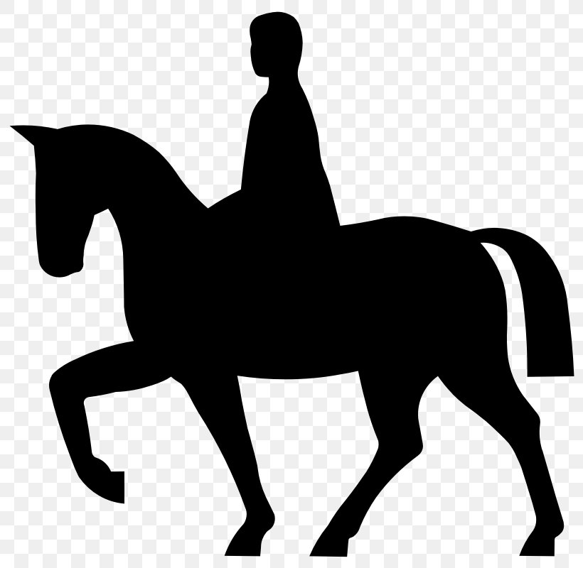 Mustang Equestrian Horse&Rider Clip Art, PNG, 800x800px, Mustang, Black, Black And White, Bridle, Collection Download Free