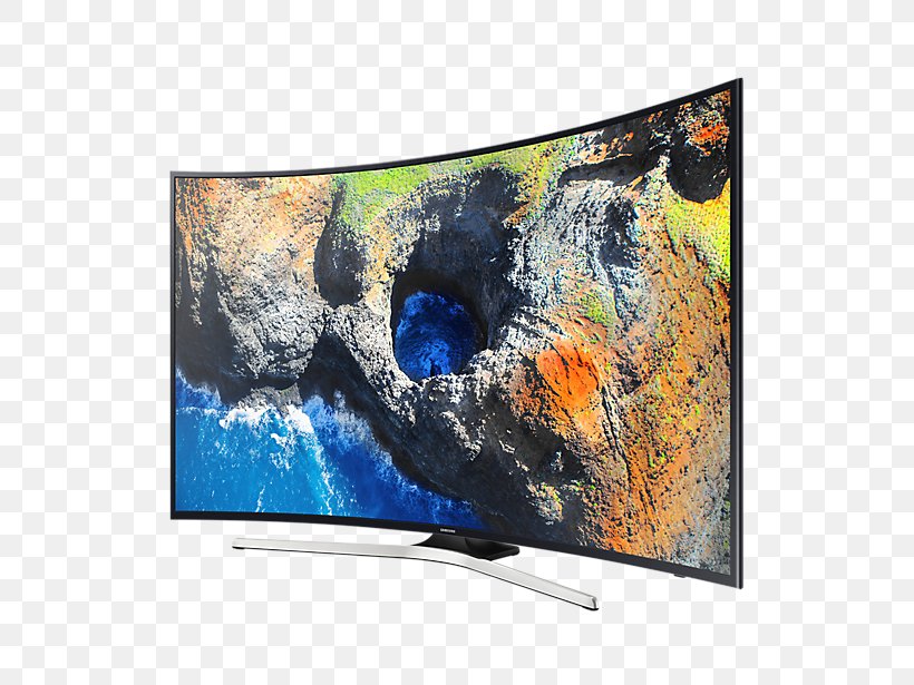 Samsung Ultra-high-definition Television 4K Resolution Smart TV LED-backlit LCD, PNG, 615x615px, 4k Resolution, Samsung, Advertising, Computer Monitor, Curved Download Free