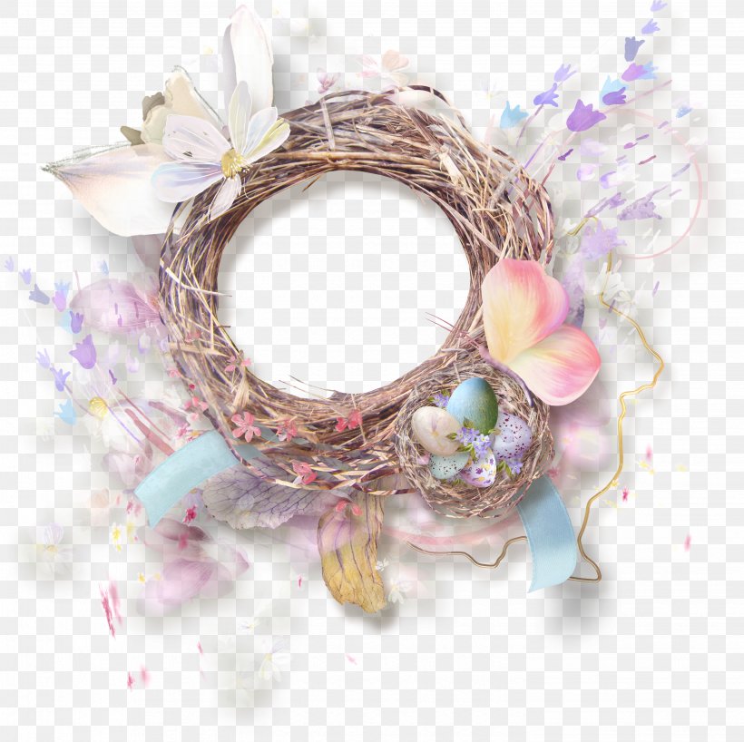 Easter Basket Picture Frame, PNG, 2884x2878px, Easter, Branch, Christmas, Decorative Arts, Easter Basket Download Free