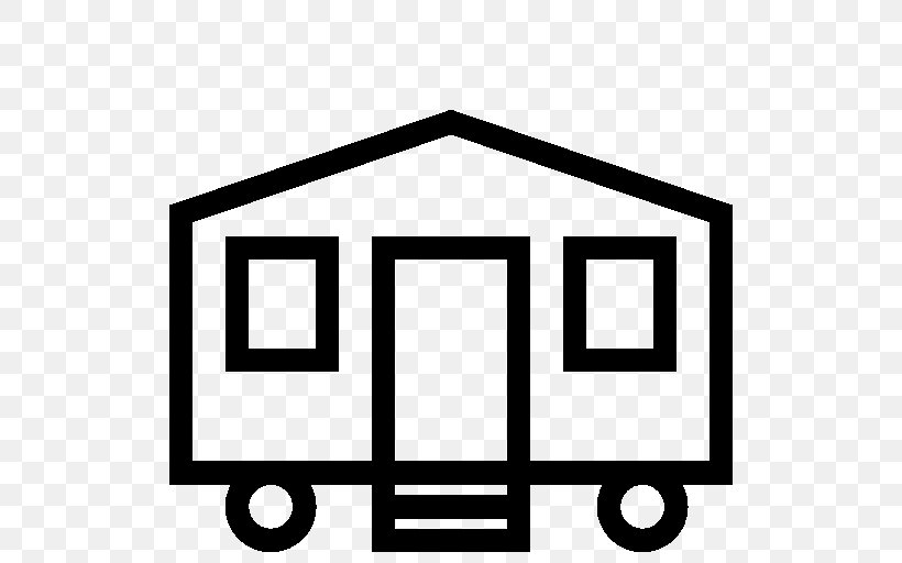 Mobile Home House, PNG, 512x512px, Mobile Home, Area, Black And White, Brand, Home Download Free