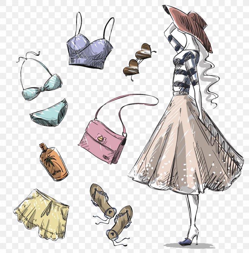 Vector Graphics Fashion Illustration Clothing Drawing, PNG, 984x1000px, Fashion, Clothing, Clothing Accessories, Costume Design, Drawing Download Free
