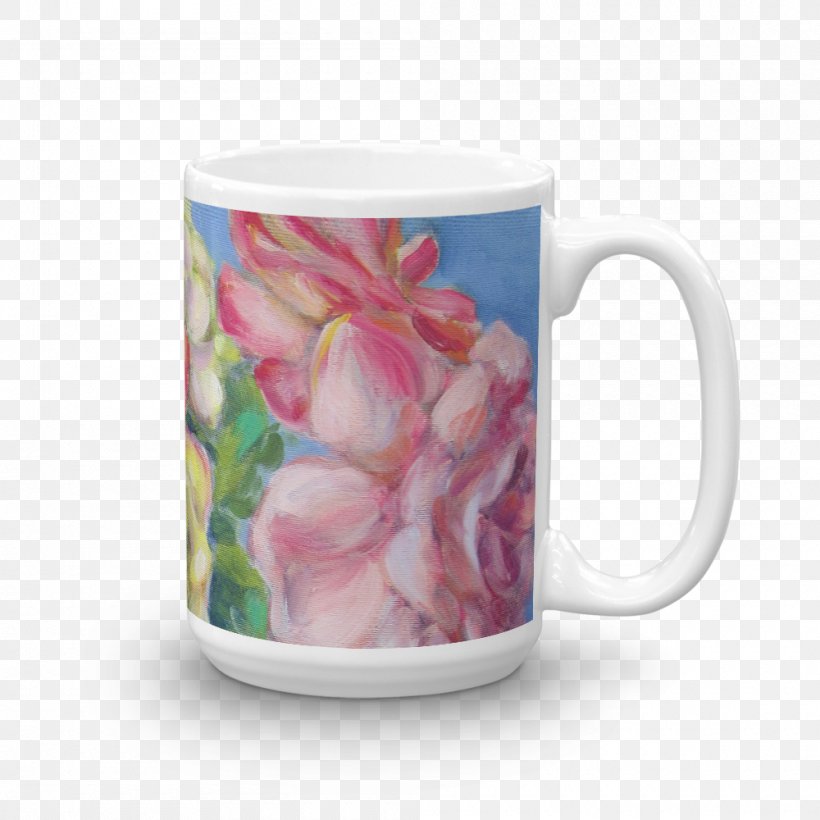 Coffee Cup Mug Pink M RTV Pink, PNG, 1000x1000px, Coffee Cup, Cup, Drinkware, Flower, Mug Download Free