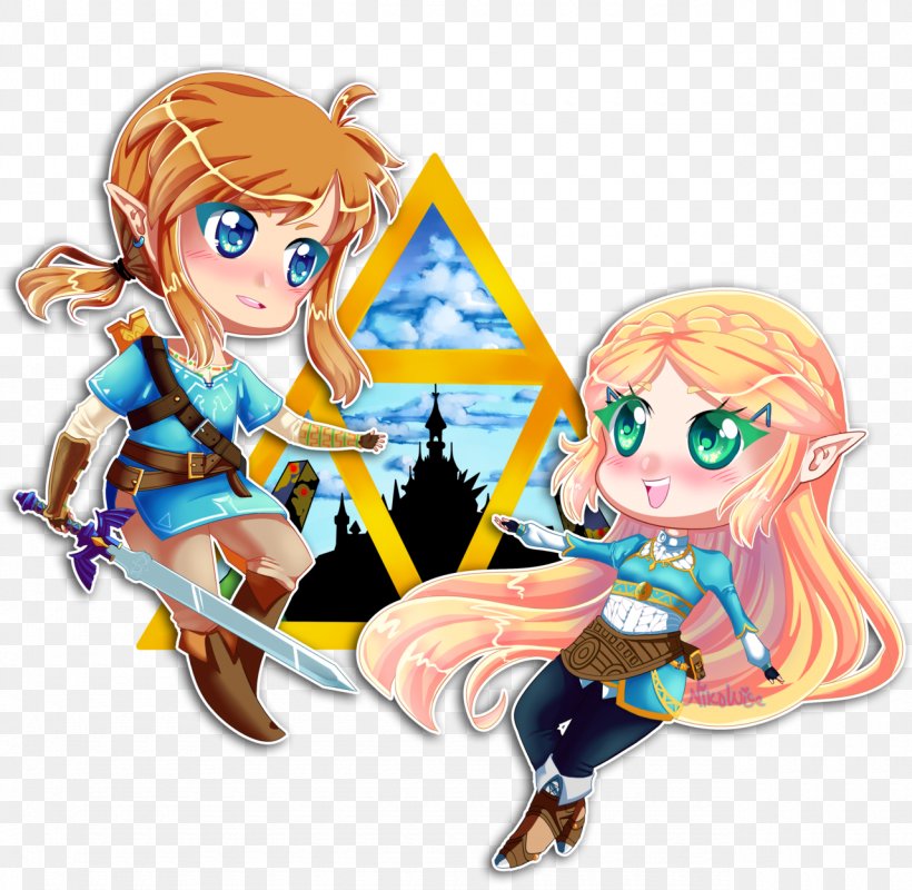 The Legend Of Zelda: Breath Of The Wild Link Triforce Of Courage DeviantArt, PNG, 1280x1249px, Watercolor, Cartoon, Flower, Frame, Heart Download Free