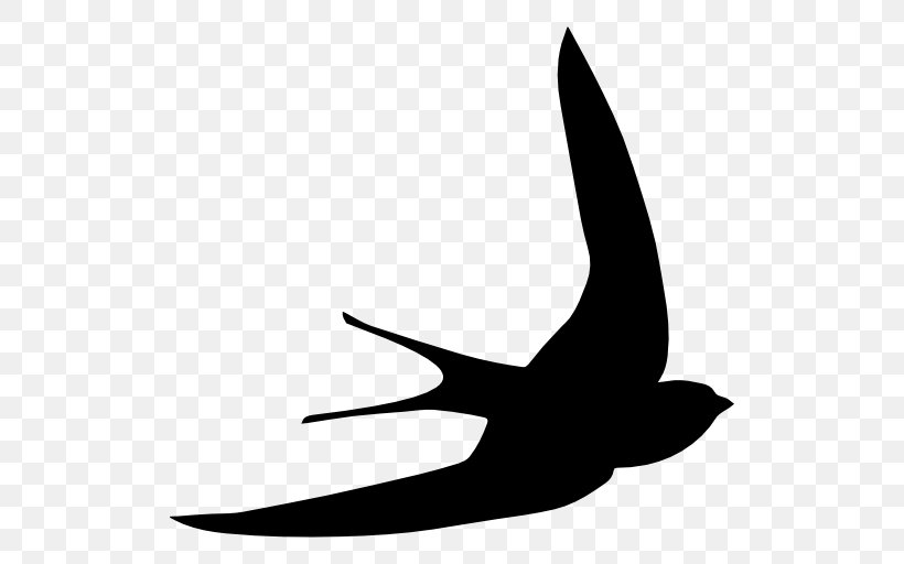 Bird Common Swift Swallow Clip Art, PNG, 512x512px, Bird, Apus, Beak, Black And White, Common Swift Download Free