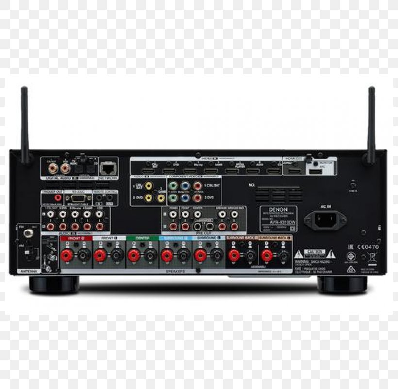 AV Receiver Denon AVR-X3100W Denon AVR X2400H Audio, PNG, 800x800px, 71 Surround Sound, Av Receiver, Audio, Audio Equipment, Audio Receiver Download Free