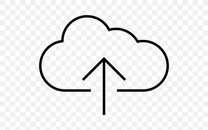 Cloud Storage Cloud Computing Download Upload, PNG, 512x512px, Cloud Storage, Area, Black And White, Black White, Cloud Computing Download Free