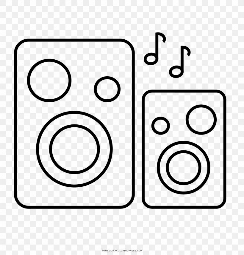 Drawing Loudspeaker Coloring Book Black And White Line Art, PNG, 1000x1043px, Drawing, Area, Auto Part, Black And White, Coloring Book Download Free