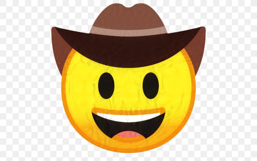 Laugh Emoji, PNG, 512x512px, Emoji, Cartoon, Costume Hat, Cowboy, Cowboy Hat Download Free
