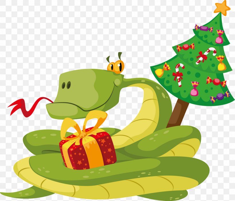 Snake New Year Ded Moroz Clip Art, PNG, 1600x1373px, Snake, Amphibian, Cdr, Christmas, Christmas Decoration Download Free