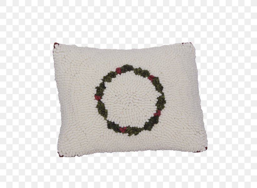 Throw Pillows Cushion Winter Wreath, PNG, 600x600px, Throw Pillows, Balsam Fir, Beige, Crossstitch, Cushion Download Free