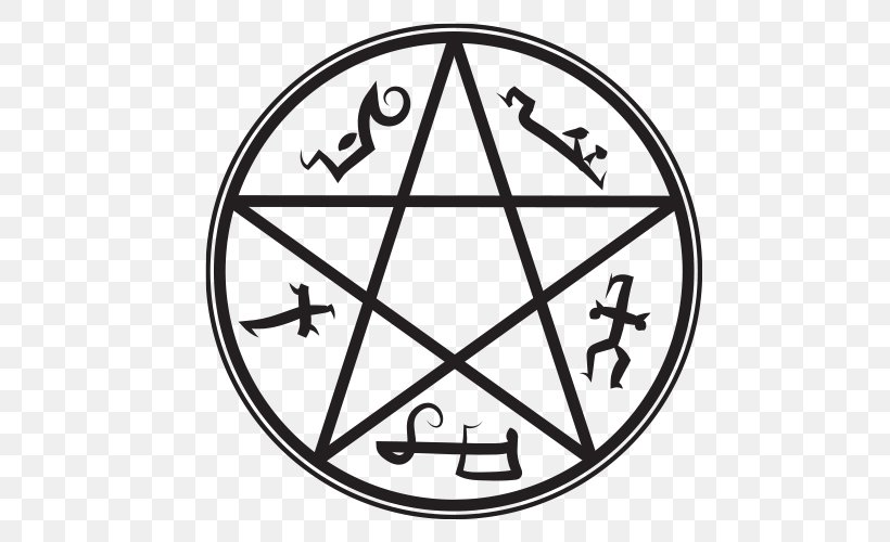 Devil's Trap Demon Symbol Pentagram, PNG, 500x500px, Devil, Area, Black And White, Demon, Demonic Possession Download Free