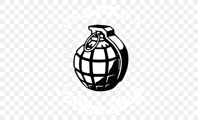 Grenade Drawing Logo Clip Art, PNG, 500x500px, Grenade, Ball, Black And White, Bomb, Decal Download Free