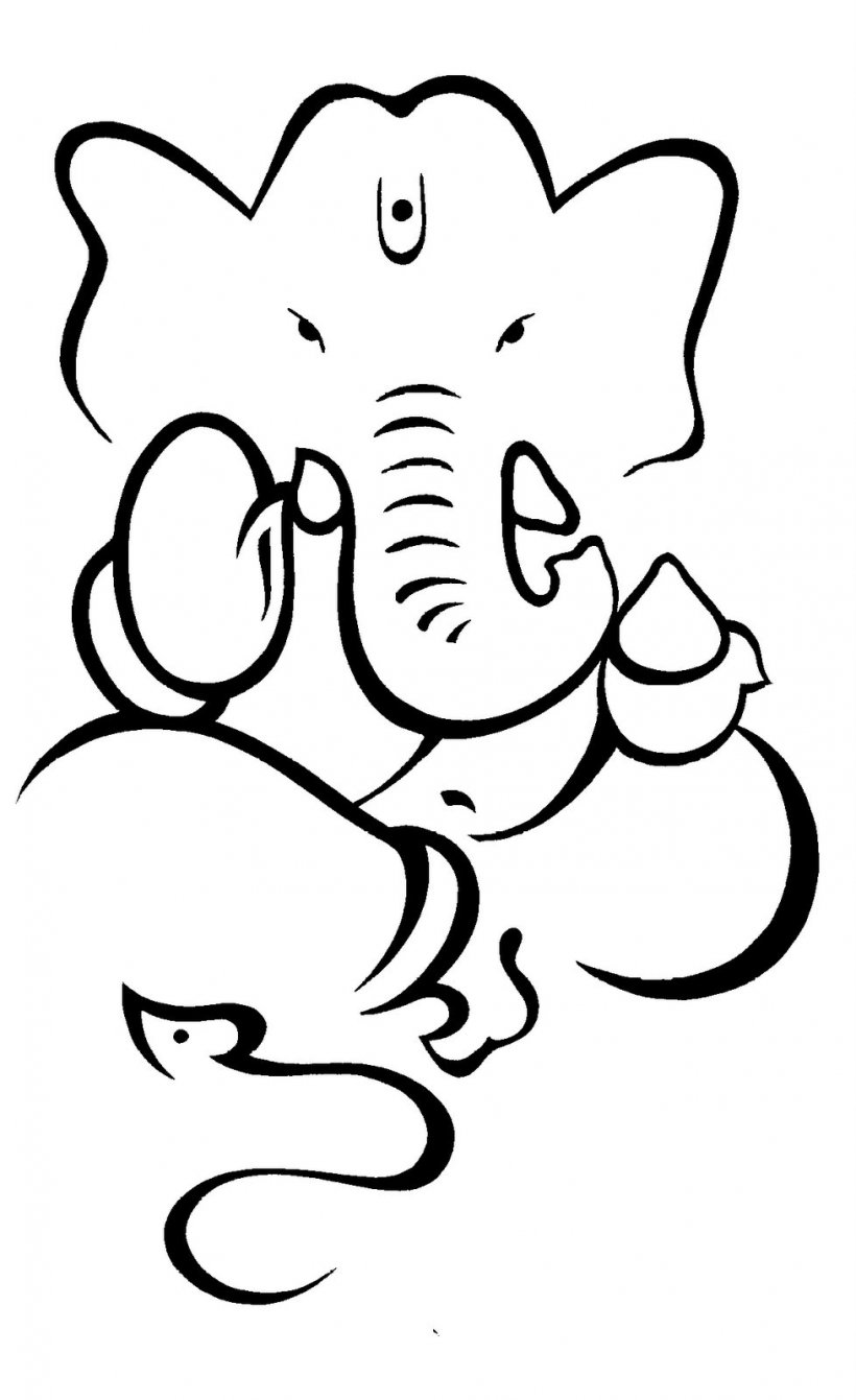 Ganesha Drawing Hinduism Deity Sketch, PNG, 978x1600px, Watercolor, Cartoon,  Flower, Frame, Heart Download Free