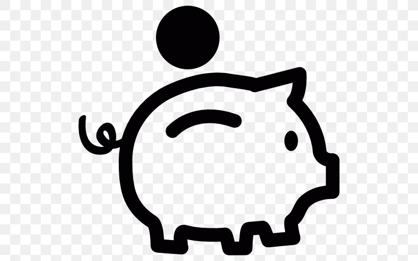 Piggy Bank Domestic Pig Alcancía, PNG, 512x512px, Piggy Bank, Area, Bank, Black, Black And White Download Free