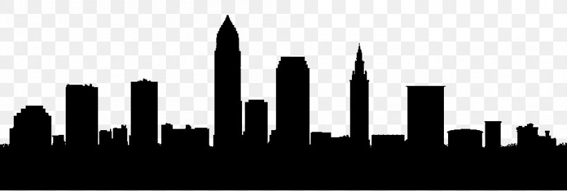 Cleveland Silhouette Skyline, PNG, 949x320px, Cleveland, Art, Black And White, City, Cityscape Download Free
