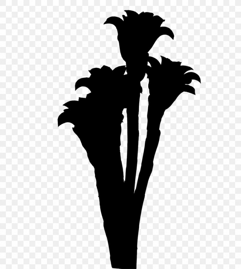 Clip Art Flowering Plant Silhouette Leaf, PNG, 870x972px, Flower, Arecales, Blackandwhite, Botany, Branching Download Free