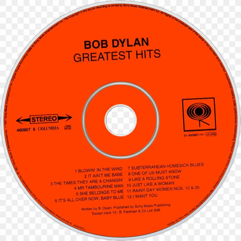 Bob Dylan's Greatest Hits Volume 3 Musician Compact Disc, PNG, 1000x1000px, Watercolor, Cartoon, Flower, Frame, Heart Download Free