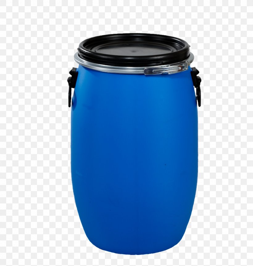 Drum Plastic Lid Barrel High-density Polyethylene, PNG, 913x961px, Drum, Barrel, Cobalt Blue, Container, Cylinder Download Free
