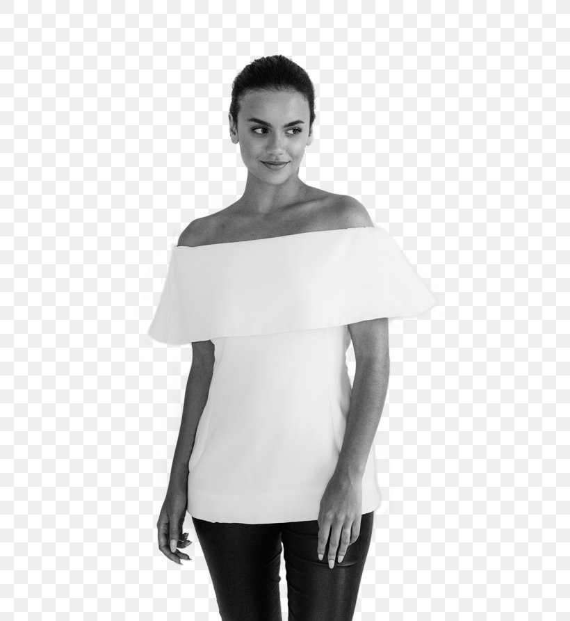 Monochrome Photography Clothing Sleeve Shoulder, PNG, 670x893px, Monochrome Photography, Black, Black And White, Black M, Blouse Download Free