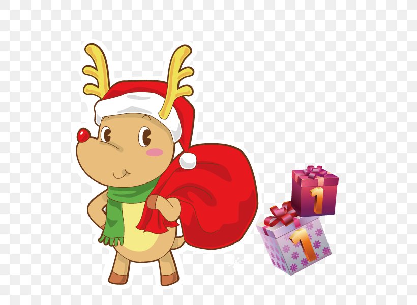 Rudolph Santa Claus Reindeer Clip Art, PNG, 800x600px, Rudolph, Cartoon, Christmas, Christmas Decoration, Christmas Gift Download Free