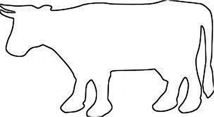 Dairy Cattle Template Paper Clip Art, PNG, 945x519px, Cattle, Animal Figure, Artwork, Black, Black And White Download Free