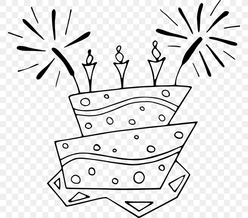 Birthday Cake Frosting & Icing Clip Art, PNG, 768x720px, Birthday Cake, Area, Birthday, Black And White, Cake Download Free