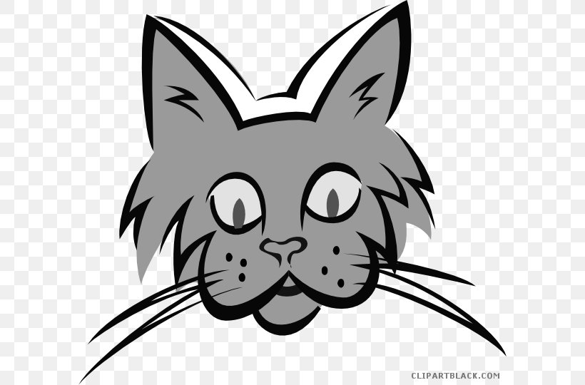 Cat Clip Art Image Whiskers, PNG, 600x540px, Cat, Art, Artwork, Black, Black And White Download Free