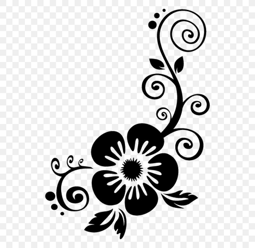 Floral Design Sticker Jewellery Chain Stencil, PNG, 800x800px, Floral Design, Artwork, Black, Black And White, Chain Download Free