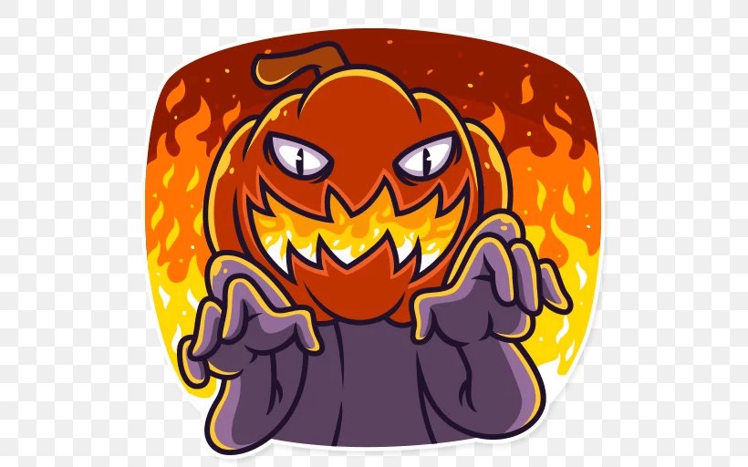 Jack-o'-lantern Sticker Halloween Telegram Clip Art, PNG, 512x512px, Jacko Lantern, Art, Cartoon, Character, Data Download Free