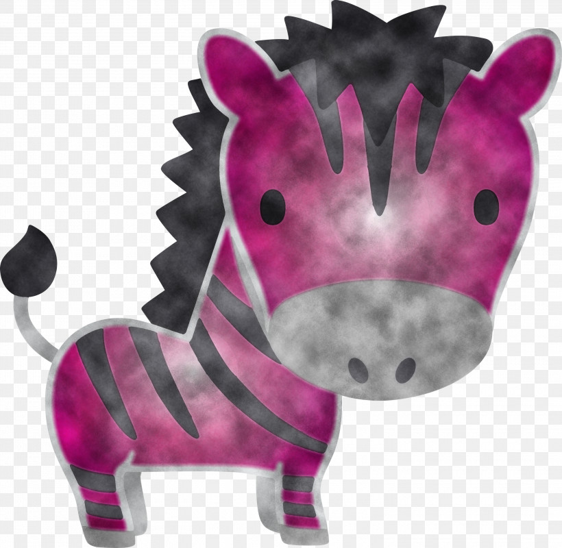 Pink Cartoon Purple Snout Violet, PNG, 3000x2930px, Pink, Animal Figure, Cartoon, Magenta, Purple Download Free