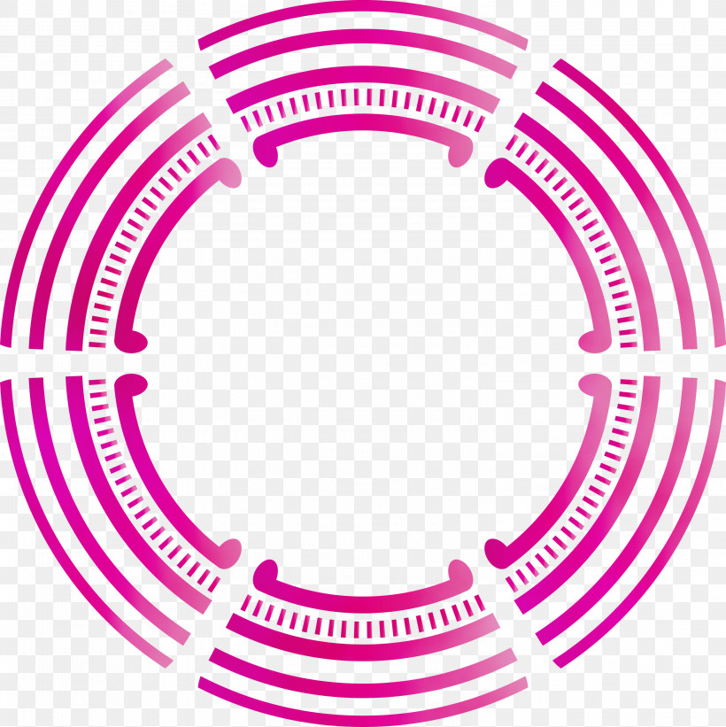 Pink Circle Magenta Line Sticker, PNG, 2996x3000px, Circle Frame, Circle, Line, Magenta, Paint Download Free