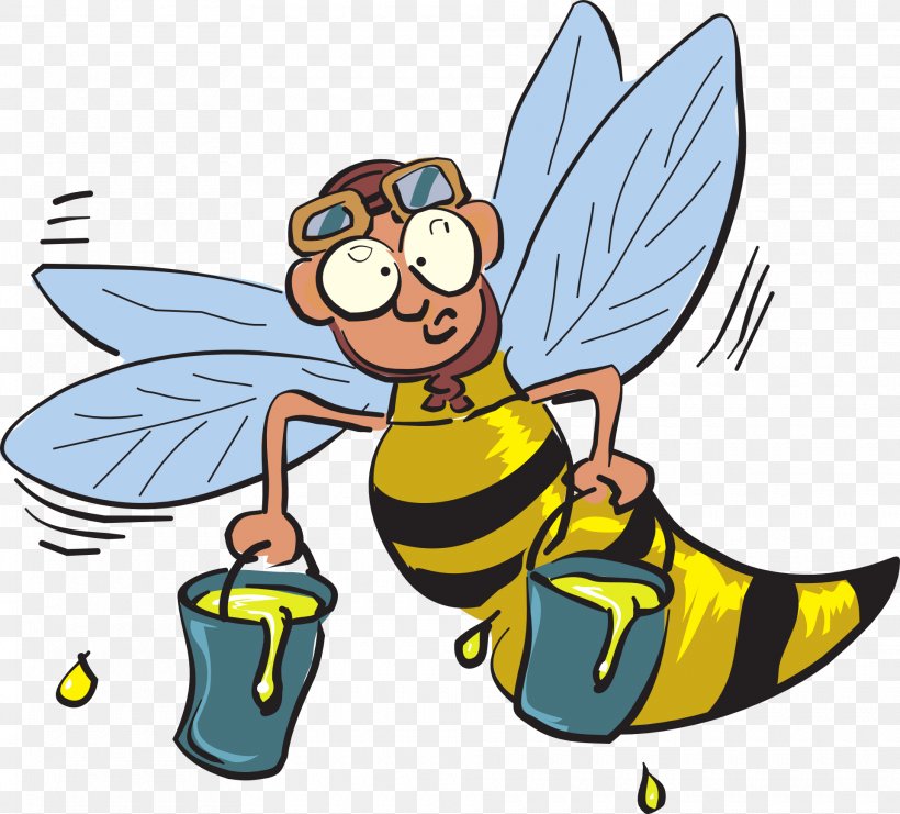 Honey Bee Cleaning, PNG, 1920x1736px, Bee, Artwork, Bee Sting, Cleaning, Cleanliness Download Free