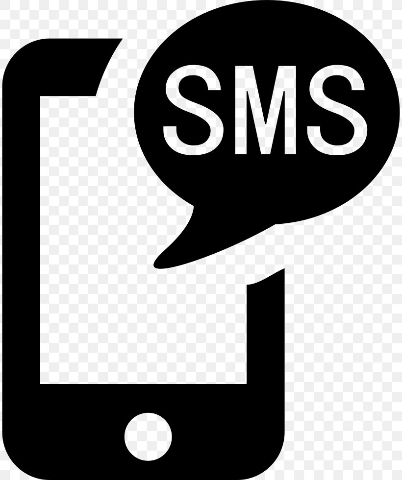 SMS Text Messaging Email Icon Design, PNG, 812x980px, Sms, Area, Black And White, Brand, Bulk Messaging Download Free