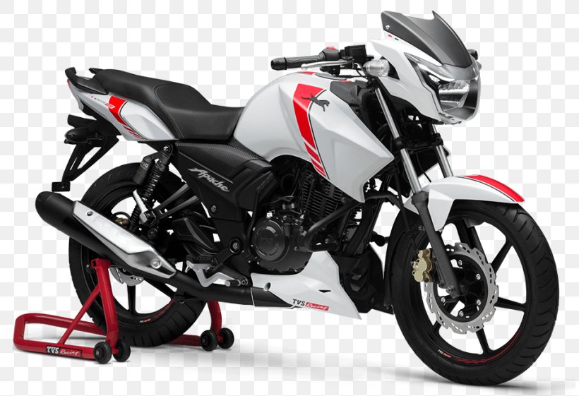 TVS Apache Motorcycle TVS Motor Company Car India, PNG, 810x561px, Tvs Apache, Autocar, Automotive Exterior, Car, Disc Brake Download Free