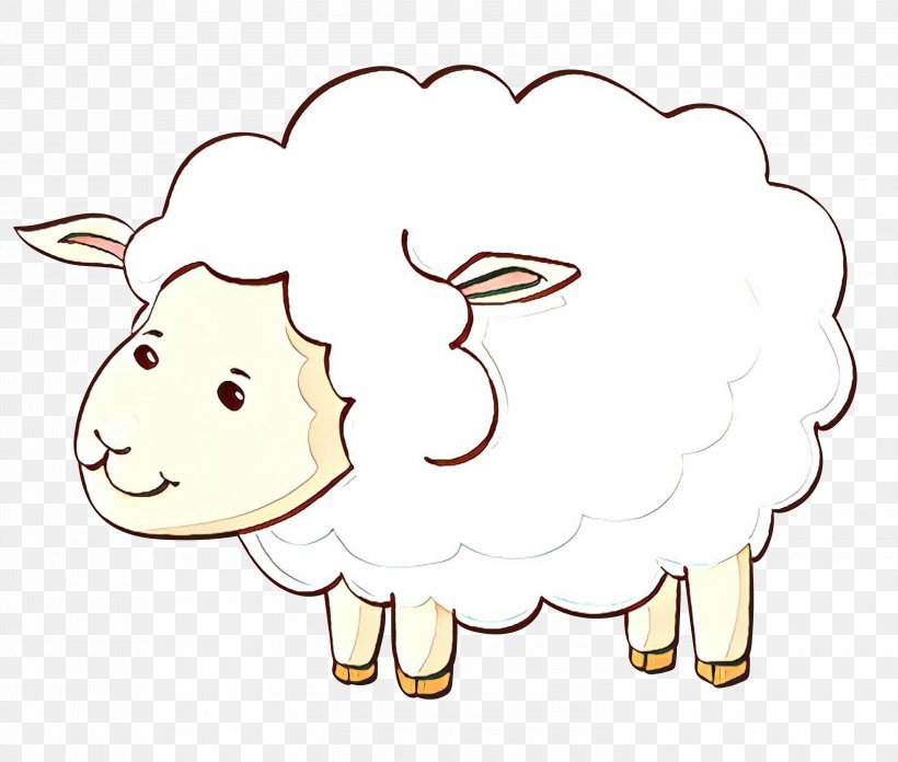 Clip Art Sheep Cattle Line Art Cartoon, PNG, 3000x2548px, Sheep, Art, Bovine, Cartoon, Cattle Download Free