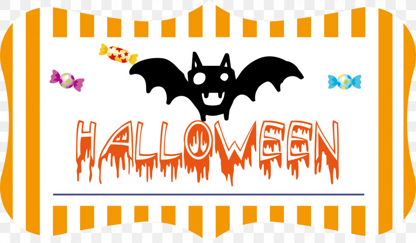 Happy Halloween Halloween, PNG, 3000x1758px, Happy Halloween, Batm, Cartoon, Halloween, Line Download Free