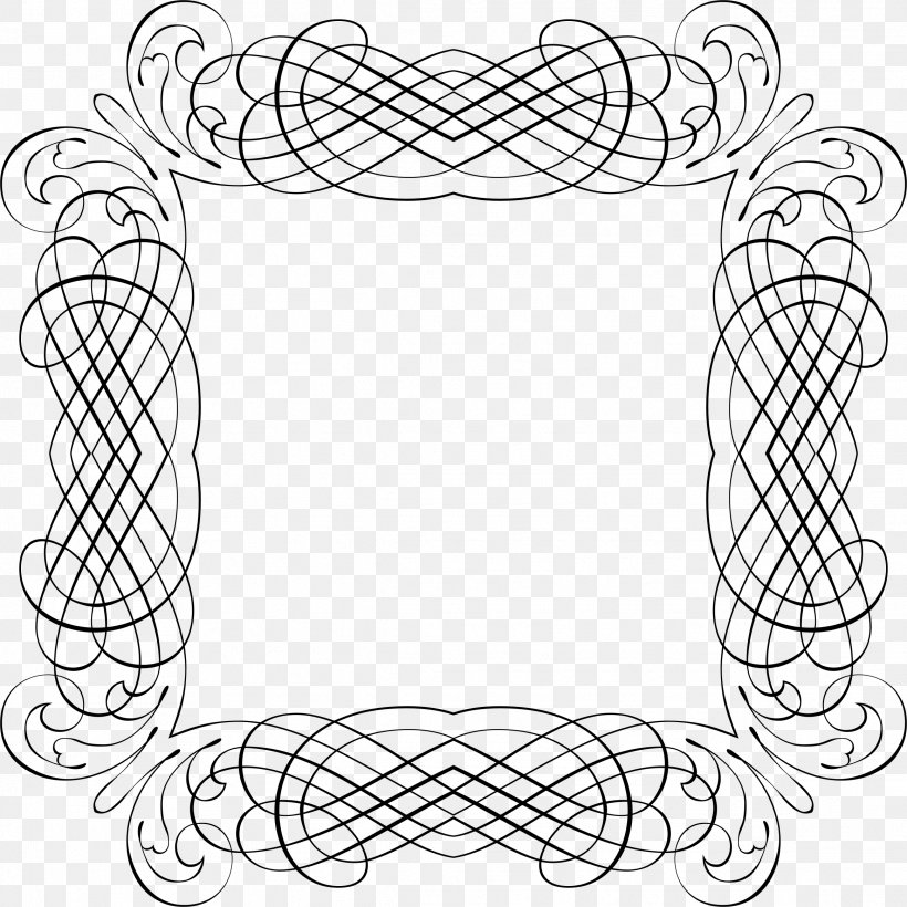 Line Art Drawing Picture Frames Clip Art, PNG, 2328x2328px, Line Art, Area, Black And White, Cartoon, Color Download Free