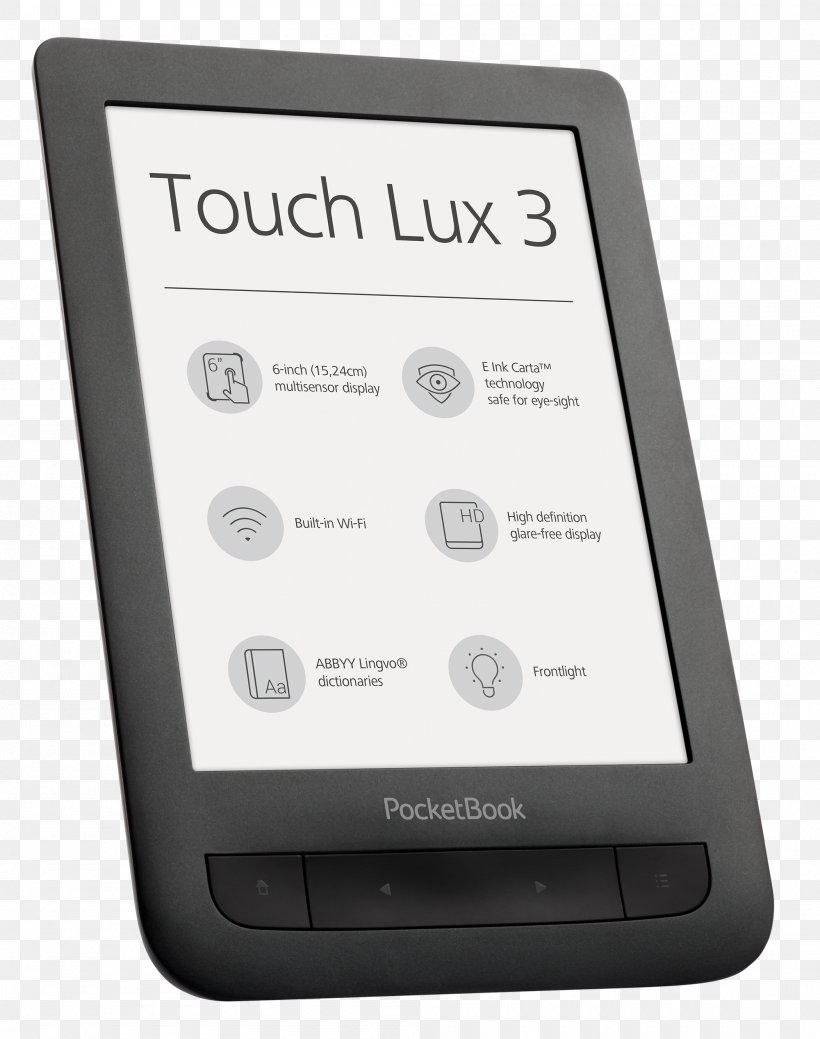 E-Readers EBook Reader 15.2 Cm PocketBookTouch Lux PocketBook International E-book, PNG, 2000x2535px, Ereaders, Book, Comparison Of E Book Readers, Display Device, E Ink Download Free