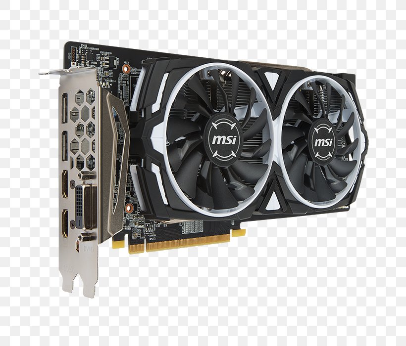 Graphics Cards & Video Adapters AMD Radeon RX 580 GDDR5 SDRAM MSI Radeon RX 580 ARMOR, PNG, 700x700px, Graphics Cards Video Adapters, Amd Radeon 500 Series, Amd Radeon Rx 580, Amd Rx 580 Armor 8g Oc, Computer Component Download Free