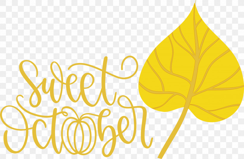 Leaf Logo Petal Yellow Flower, PNG, 3000x1965px, October, Autumn, Fall, Flower, Fruit Download Free