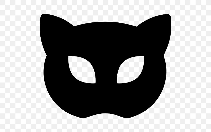 Cat Silhouette, PNG, 512x512px, Cat, Black Cat, Blackandwhite, Carnival, Cat Mask Download Free