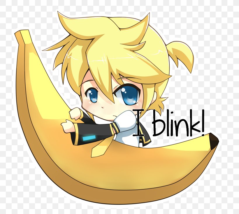 Kagamine Rin/Len Banana Vocaloid Image Eating, PNG, 800x737px, Watercolor, Cartoon, Flower, Frame, Heart Download Free