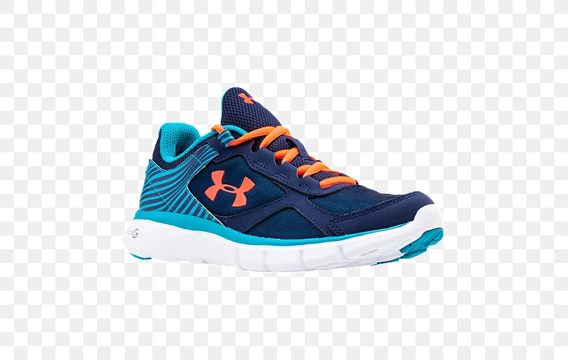 Sneakers Skate Shoe Basketball Shoe Under Armour Mirco-G Velocity Girls' Grade-School Running Shoes, PNG, 520x520px, Sneakers, Aqua, Athletic Shoe, Azure, Basketball Shoe Download Free