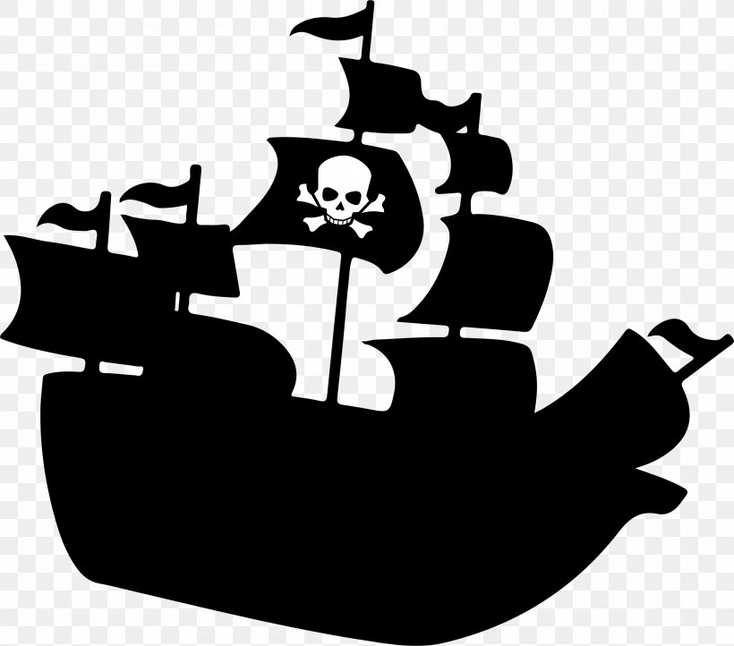 Piracy Ship Clip Art, PNG, 2360x2078px, Piracy, Artwork, Black And White, Drawing, Free Content Download Free