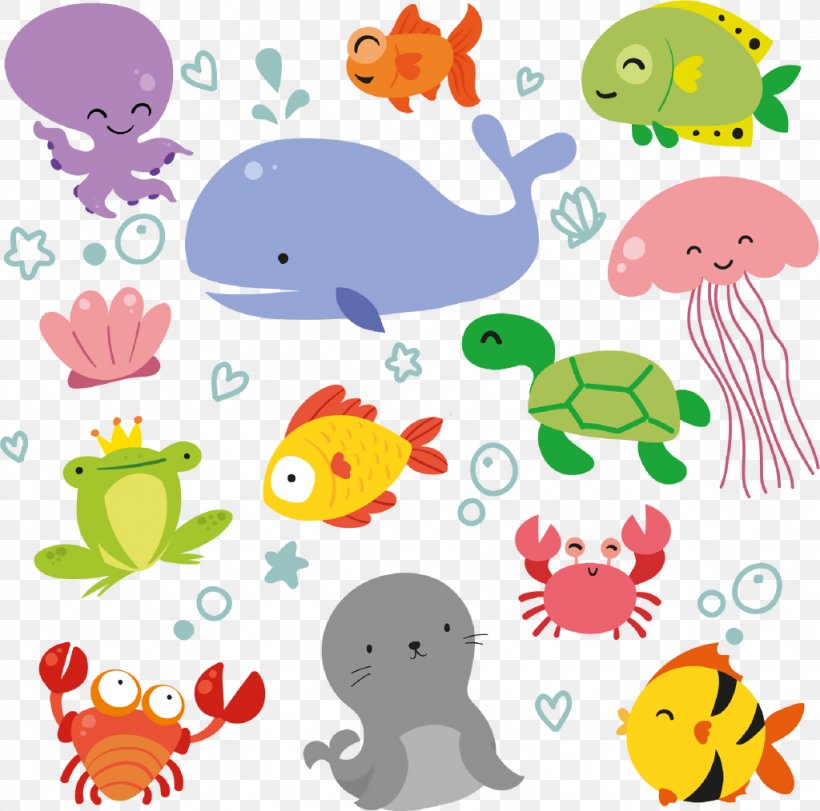 Animal Sea Clip Art, PNG, 1024x1014px, Animal, Animaatio, Animal Figure, Aquatic Animal, Area Download Free