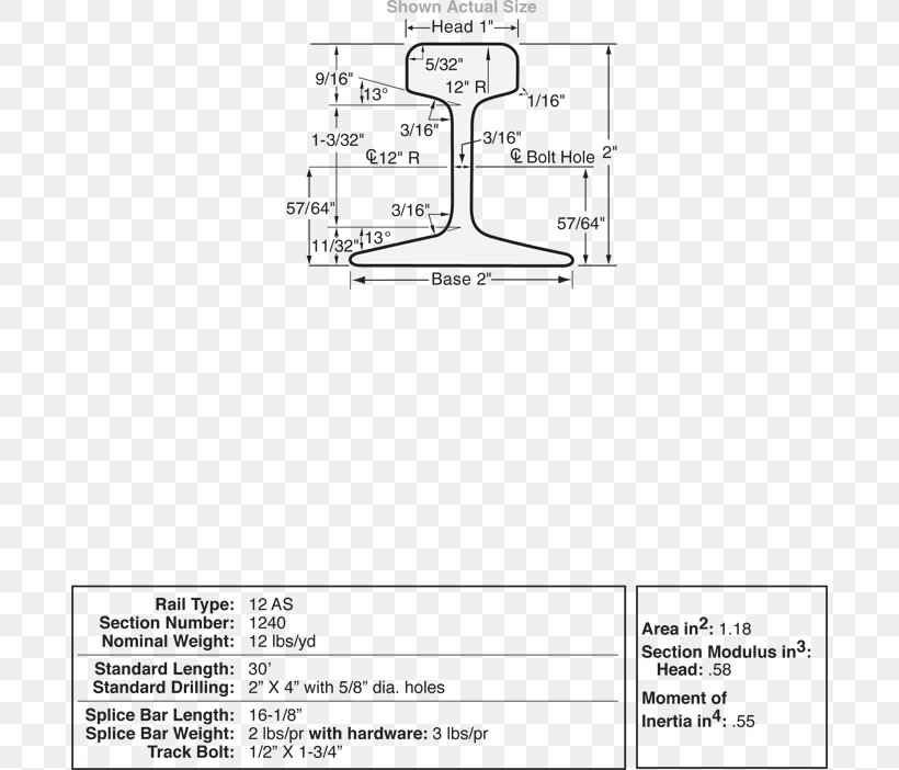 Rail Transport Track Rail Profile American Railway Engineering And Maintenance-of-Way Association Crane, PNG, 690x702px, Rail Transport, American Society Of Civil Engineers, Area, Black And White, Brand Download Free