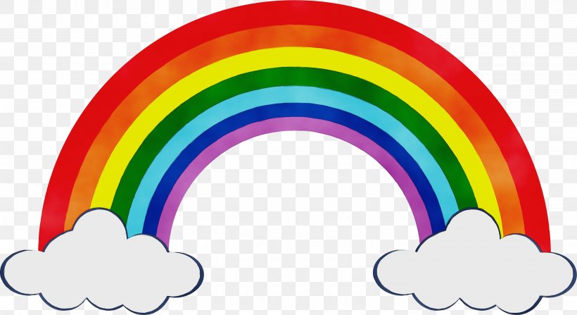 Cartoon Rainbow, PNG, 2889x1576px, Watercolor, Arch, Meteorological Phenomenon, Paint, Rainbow Download Free