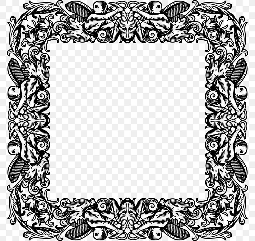 Picture Frames Black And White Decorative Arts, PNG, 776x776px, Picture Frames, Art, Arts, Black And White, Decorative Arts Download Free